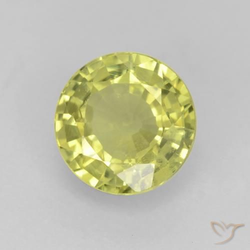 0.58ct Natürlicher Mittelgelb Grossularit-Granat, Runden, VS