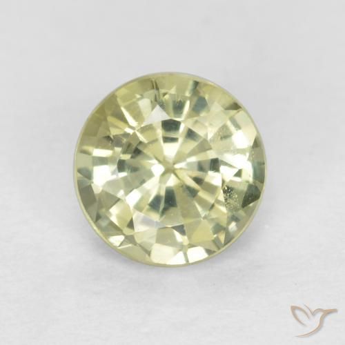 0.56ct Natürlicher hellgelb Grossularit-Granat, Runden, VS