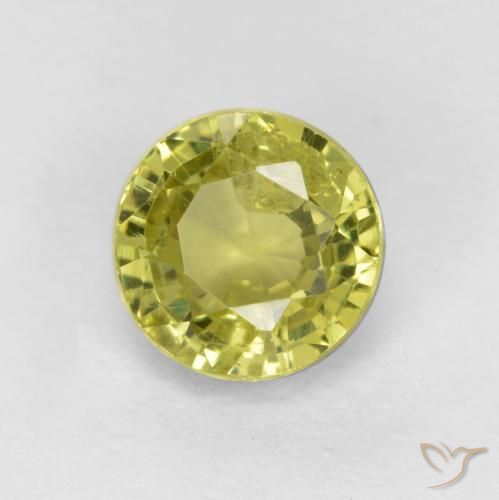 0.54ct Natürlicher grünlich-gelb Grossularit-Granat, Runden, VS-SI