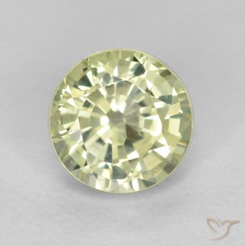 0.63ct Natürlicher hellgelb Grossularit-Granat, Runden, VVS-VS