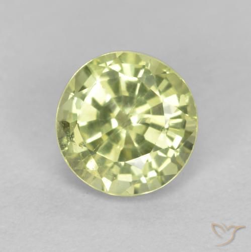 0.55ct Natürlicher hellgrünlich-gelb Grossularit-Granat, Runden, VS