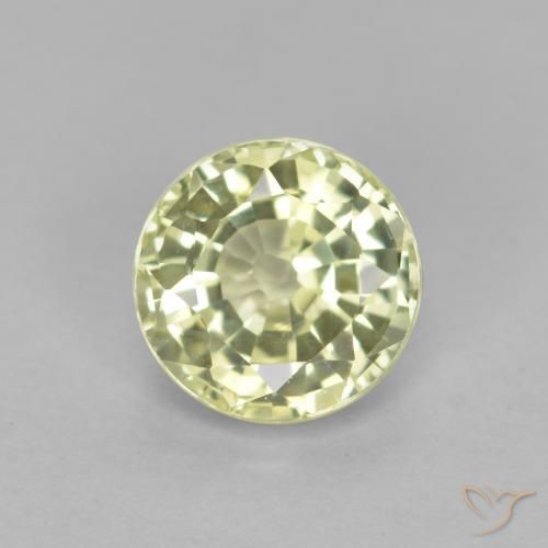 0.54ct Natürlicher hellgrünlich-gelb Grossularit-Granat, Runden, VS