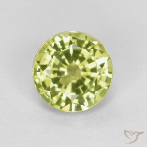 0.46ct Natürlicher Helles Zitronengelb Grossularit-Granat, Runden, VS