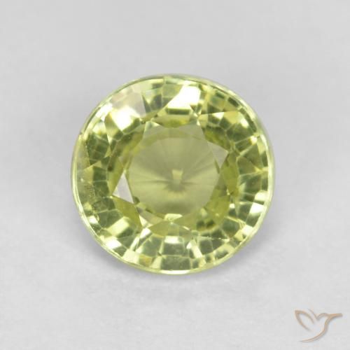 0.51ct Natürlicher gelb-grün Grossularit-Granat, Runden, VS