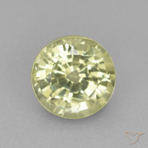 0.56ct Natürlicher hellgelb Grossularit-Granat, Runden, VS-SI