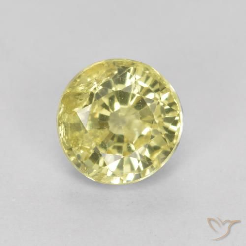 0.46ct Natürlicher hellgelb Grossularit-Granat, Runden, VS-SI