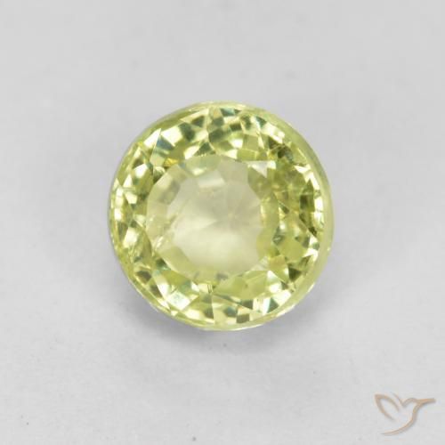 0.54ct Natürlicher grünlich-gelb Grossularit-Granat, Runden, VS-SI