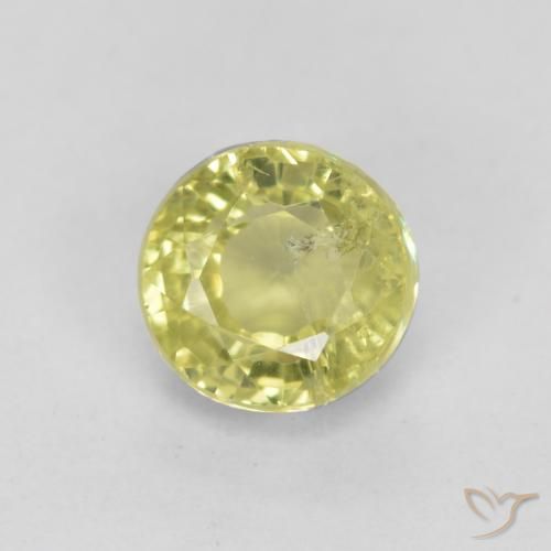 0.47ct Natürlicher Sehr blasses Gelb Grossularit-Granat, Runden, VS-SI