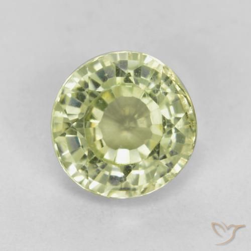 0.51ct Natürlicher hellgrünlich-gelb Grossularit-Granat, Runden, VS