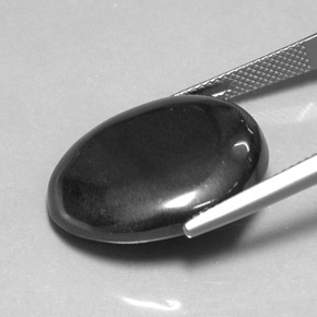 34,19 ctw natürlicher grauer Hämatit, Oval Schliff, Lichtundurchlässig