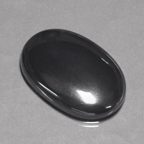 43,96 ctw natürlicher grauer Hämatit, Oval Schliff, Lichtundurchlässig