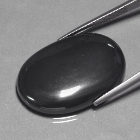 43,96 ctw natürlicher grauer Hämatit, Oval Schliff, Lichtundurchlässig