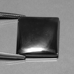 9,17 ctw natürlicher Schwarz-Grau Hematit, Baguette, Lichtundurchlässig