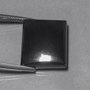 9,17 ctw natürlicher Schwarz-Grau Hematit, Baguette, Lichtundurchlässig