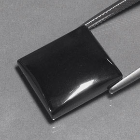 9,17 ctw natürlicher Schwarz-Grau Hematit, Baguette, Lichtundurchlässig