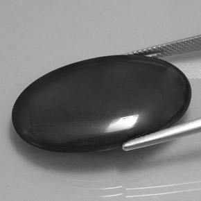 54,54 ctw natürlicher grauer Hämatit, Oval Schliff, Lichtundurchlässig