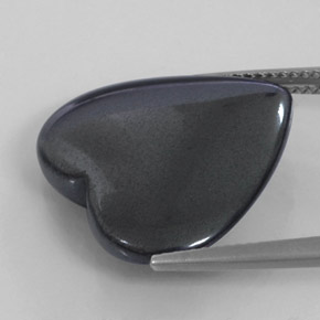 9,17 ctw natürlicher Schwarz und grau Hämatit, Herzform, Lichtundurchlässig