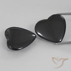 46.20 ct natürliche dunkelgrau Hematit-Edelsteine, Herz, Lichtundurchlässig
