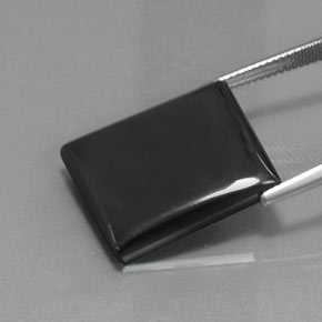 9,17 ctw natürlicher Schwarz-Grau Hematit, Baguette, Lichtundurchlässig