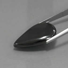 9,17 ctw natürlicher Schwarz und grau Hämatit, Birnenform, Lichtundurchlässig