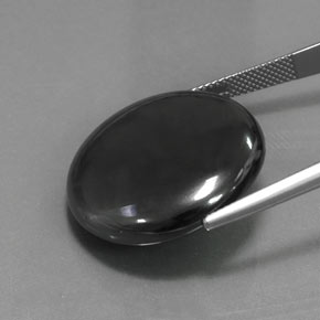 9,17 ctw natürlicher Schwarz-Grau Hematit, Rund Schliff, Lichtundurchlässig