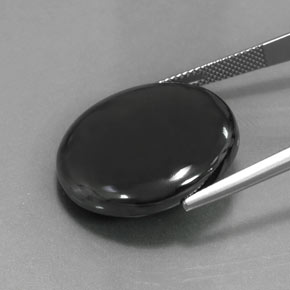 49,41 ctw natürlicher grauer Hämatit, Rundschliff, Lichtundurchlässig