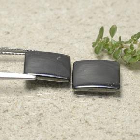 9.57 ct natürliche Mittelgrau Hematit-Edelsteine, Quadrat, Lichtundurchlässig