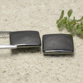 9,10 ct natürliche grauer Hämatit-Edelsteine, Quadrat, Lichtundurchlässig