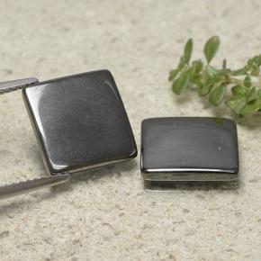 9,64 ct natürliche grauer Hämatit-Edelsteine, Quadrat, Lichtundurchlässig
