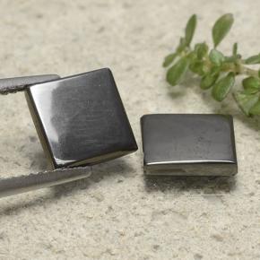 4,91 ct natürliche grauer Hämatit-Edelsteine, Quadrat, Lichtundurchlässig