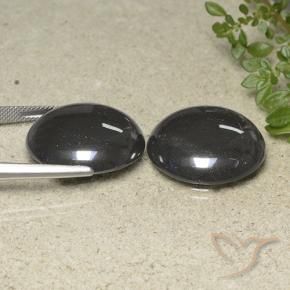 80.74 ct natürliche Schwarz-Grau Hematit-Edelsteine, Runden, Lichtundurchlässig
