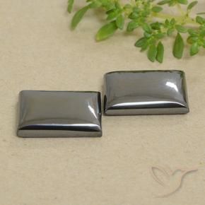 36.54 ct natürliche Mittelgrau Hematit-Edelsteine, Baguette, Lichtundurchlässig