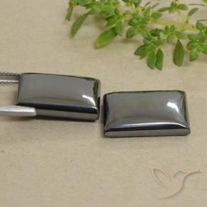 36.54 ct natürliche Mittelgrau Hematit-Edelsteine, Baguette, Lichtundurchlässig