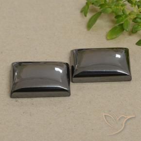 32.39 ct natürliche Mittelgrau Hematit-Edelsteine, Baguette, Lichtundurchlässig