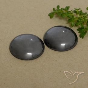 48.88 ct natürliche dunkelgrau Hematit-Edelsteine, Runden, Lichtundurchlässig
