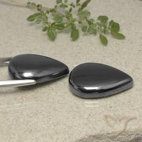 60.51 ct natürliche Schwarz-Grau Hematit-Edelsteine, Birnenform, Lichtundurchlässig