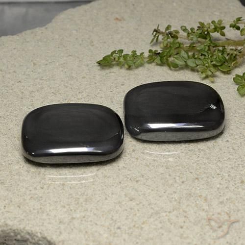 100.49 ct natürliche Schwarz-Grau Hematit-Edelsteine, Kissen, Lichtundurchlässig