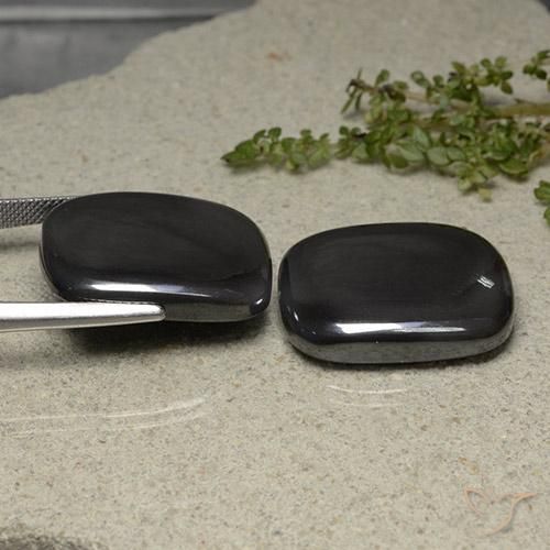 100.49 ct natürliche Schwarz-Grau Hematit-Edelsteine, Kissen, Lichtundurchlässig
