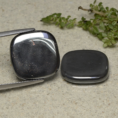 26,47 ct natürliche grauer Hämatit-Edelsteine, Kissenschliff, Lichtundurchlässig