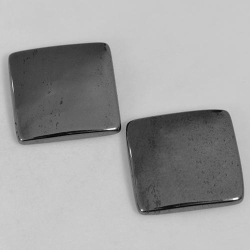 9,90 ct natürliche grauer Hämatit-Edelsteine, Quadrat, Lichtundurchlässig