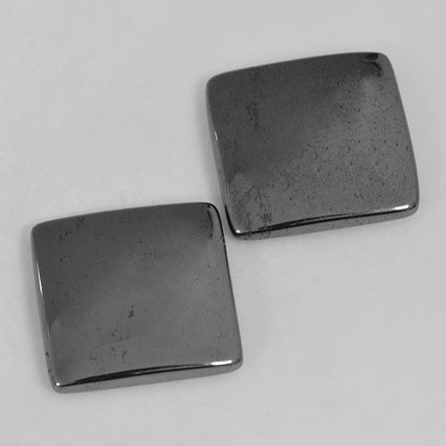 9,90 ct natürliche grauer Hämatit-Edelsteine, Quadrat, Lichtundurchlässig