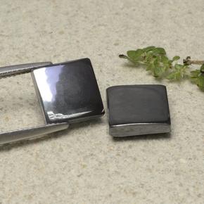 13,28 ct natürliche grauer Hämatit-Edelsteine, Quadrat, Lichtundurchlässig