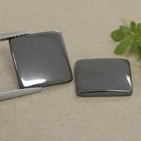 9,38 ct natürliche grauer Hämatit-Edelsteine, Quadrat, Lichtundurchlässig