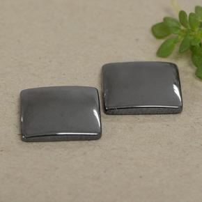 9,38 ct natürliche grauer Hämatit-Edelsteine, Quadrat, Lichtundurchlässig
