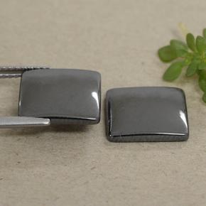 9,38 ct natürliche grauer Hämatit-Edelsteine, Quadrat, Lichtundurchlässig