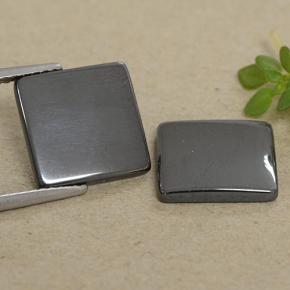 9,91 ct natürliche grauer Hämatit-Edelsteine, Quadrat, Lichtundurchlässig