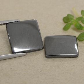 9.84 ct natürliche Mittelgrau Hematit-Edelsteine, Quadrat, Lichtundurchlässig