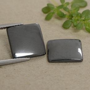 9,50 ct natürliche grauer Hämatit-Edelsteine, Quadrat, Lichtundurchlässig