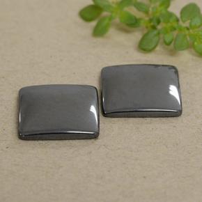 9,50 ct natürliche grauer Hämatit-Edelsteine, Quadrat, Lichtundurchlässig