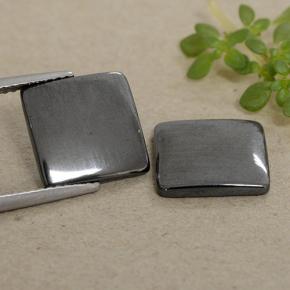 9,69 ct natürliche grauer Hämatit-Edelsteine, Quadrat, Lichtundurchlässig